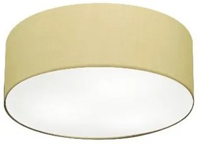 Kit Plafon Cilíndrico Md-3005 e Pendente Md-4019 Cúpula em Tecido 40cm Algodão Crú - Bivolt