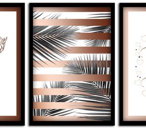 Kit 03 Quadros Decorativos "Love And Love" 43x33 cm - D'Rossi