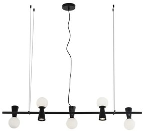 Pendente Aluminio Vidro Preto Sears