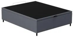 Base para Cama Box Baú Casal 138x188cm Hit Z04 Suede Cinza - Mpozenato