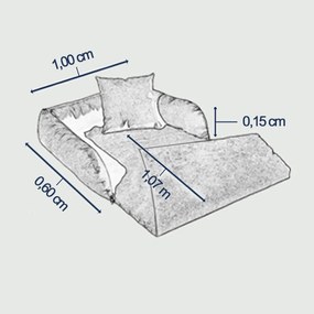 Protetor Para Sofá para Cães ou Gatos Grande Porte Fofinho Pet Protect Suede Marrom