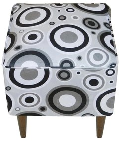 Puff Quadrado Milão Suprema em Suede com Pés Palito - Saturno