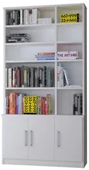 Estante Livreiro 3 Portas 5 Prateleiras com Nichos Legend F04 Branco -