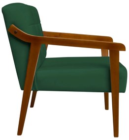 Poltrona Decorativa Vênus Veludo Verde Bandeira