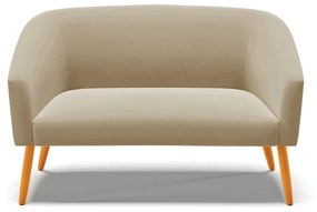 Namoradeira 02 Lugares Stella Suede Marrom Rato Pés Palito Castanho - D'Rossi