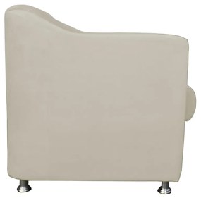 Poltrona Decorativa Cecilia Suede Bege
