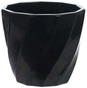 Vaso Torcido Decorativo Preto 8,5x9,5 cm - D'Rossi