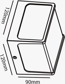 Arandela New Home 12X12X9 Led 8W 3000K Ip65 Branco - Opus Hm 81744