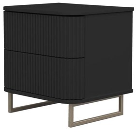 Mesa de Cabeceira Miami - Preto com Detalhes Fendi Lumiére  Kleiner