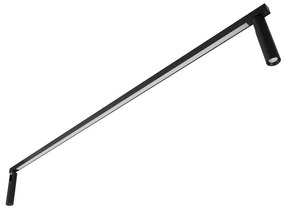 Plafon Led Sobrepor Retangular 27,6W Luz Amarela Fit - PRETO