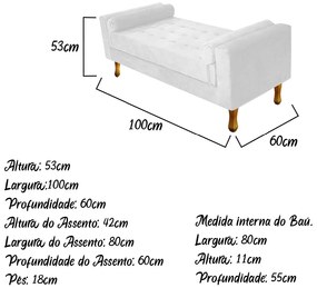 Recamier Félix Solteiro 100cm Suede Branco - ADJ Decor