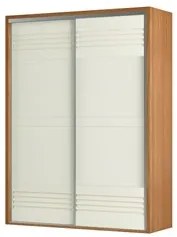 Guarda Roupa Solteiro 179cm 2 Portas de Correr 100% MDF TW601 Freijó/O