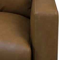 Sofá 3 Lugares Para Sala Living 252cm Merli L08 Couro Camel  - Mpozena
