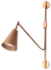 Arandela Choice Articulada 52X12X60Cm 1Xe27 - Old Artisan Ar-5557 (GRAFITE / COBRE BRILHO)