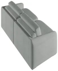Sofá Cama Casal para Sala 176cm Polska Z08 Boucle Cinza Claro - Mpozen
