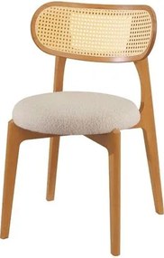 Cadeira Serena Palha Cadeira de Jantar Serena Cinamomo Palha Linho Rústico