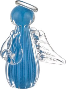 Mini Anjo Uriel Cristal Murano M - Azul Claro  Azul Claro