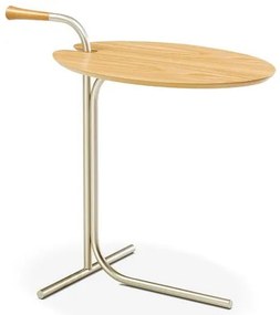 Mesa Lateral Isis Natural Base Metalizado Champagne - 78945 Sun house