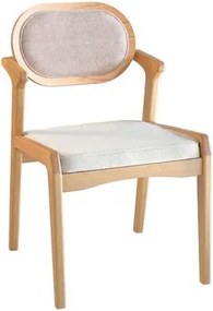 Cadeira Aria Estofada Sem Braços Cinamomo Linho Rústico