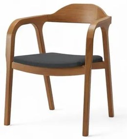 Cadeira Bugre Champagne Assento Tecido Preto Grafite - 76902 Sun House