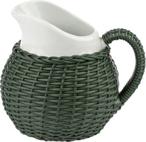 Leiteira C/ Vime Trançado - Musgo  Musgo