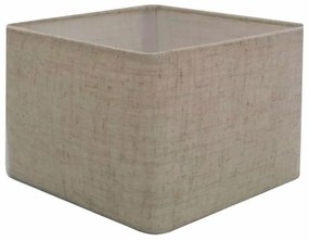 Cúpula em tecido quadrada abajur luminária cp-4270 30/35x35cm rustico bege