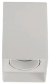 Spot De Sobrepor Cubo Quadrado 8X8X12,5Cm 1 X Mr16 / Plafon Branco | O...