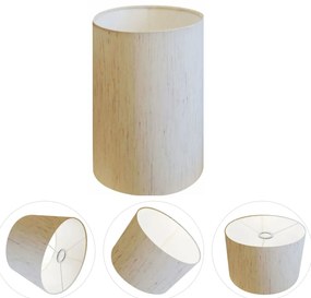Cúpula Abajur Cilíndrica Cp-8003 Ø15x20cm Linho Bege