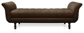 Recamier Olinda Suede 160 cm Pés Torneados Tabaco - D'Rossi - Marrom