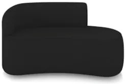 Sofá 2 Lugares Para Sala 140cm Orgânico Wendi Linho Preto I01  - Mpoze