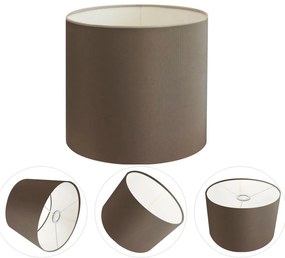 Cúpula Abajur Cilíndrica Cp-7007 Ø20x22cm Caqui