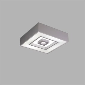 Plafon De Sobrepor Quadrado Focus C/ 01 Box 30X30X12Cm 2L E27 / 1L Gu1... (BT - Branco Texturizado)