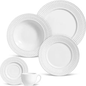 Aparelho de Jantar 30 Peças Roma Branco Porto Brasil
