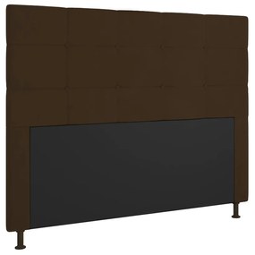 Cabeceira Stambul Para Cama Box Casal 140 cm Suede Marrom - D'Rossi