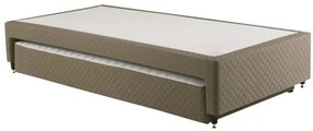 Box Rigido Tracy Solteiro Com Cama Auxiliar Suede Bege 88x188cm - 77750 Sun House
