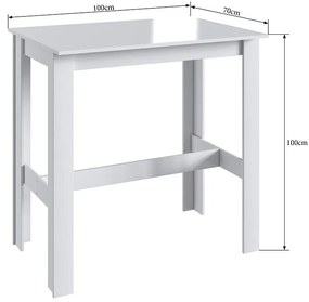 Mesa Bancada De Jantar Cozinha Multiuso - Branco