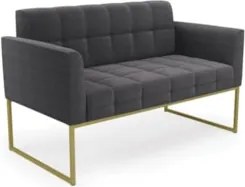 Namoradeira e Poltrona Industrial Dourado Ana Bouclé Grafite - Ibiza