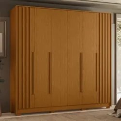 Guarda Roupa Casal 237cm 6 Portas Vinna A02 Cinamomo        - Mpozenat
