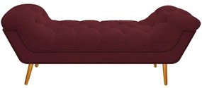 Calçadeira Estofada Veneza 195 cm King Size Suede Bordô - ADJ Decor
