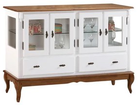 Balcão 4 Portas 2 Gavetas Pés Luis Xv Clássico - Wood Prime NL 26279
