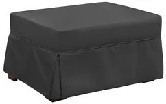 Puff Cama Solteiro Lúcia Suede D05 Cinza Escuro - Mpozenato