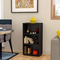 Estante Livreiro Clean 45cm com 2 Prateleiras Preto - Artany