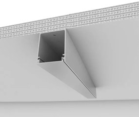 Perfil Sobrepor Aluminio Branco Sem Iluminacao 250Cm Fit40