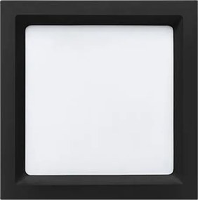 Plafon Led Embutir Preto Quadrado 17W 1250Lm 120 4000K Deep
