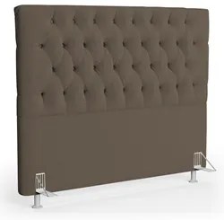 Cabeceira Casal Queen Cama Box 160cm Cristal C16 Bouclê Marrom - Mpoze