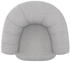 Poltrona Sala de Estar Pé Madeira Lykan Linho Cinza/Preto Z32 - Mpozen