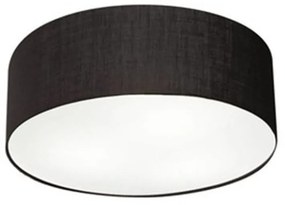 Plafon Cilíndrico Md-3005 Cúpula em Tecido 40x12cm Preto - Bivolt