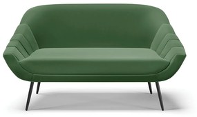 Kit 01 Namoradeira 02 Lugares e 01 Poltrona Giovana Suede Verde Pés Palito de Ferro - D'Rossi