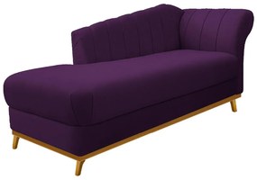 Recamier Vanessa 185cm Lado Esquerdo Suede Roxo - ADJ Decor