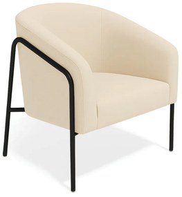Poltrona Sala Industrial Alta Preto Stella Suede D03 - D'Rossi - Bege